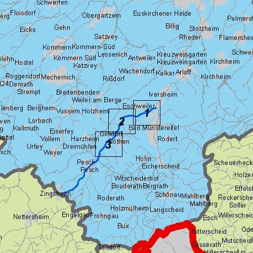 Überschwemmungsgebiet Eschweiler Bach - Übersichtskarte