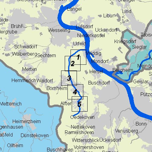 Überschwemmungsgebiet Alfterer-Bornheimer Bach - Übersichtskarte