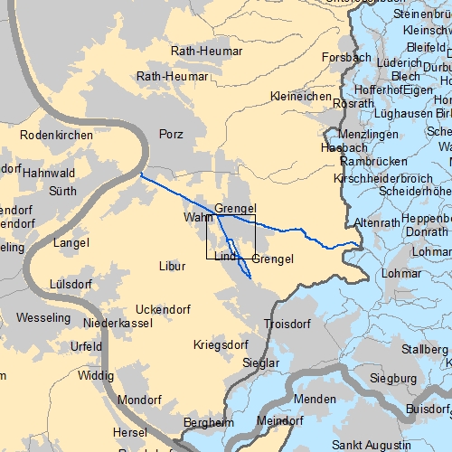 Überschwemmungsgebiet Ost- und Senkelsgraben - Übersichtskarte