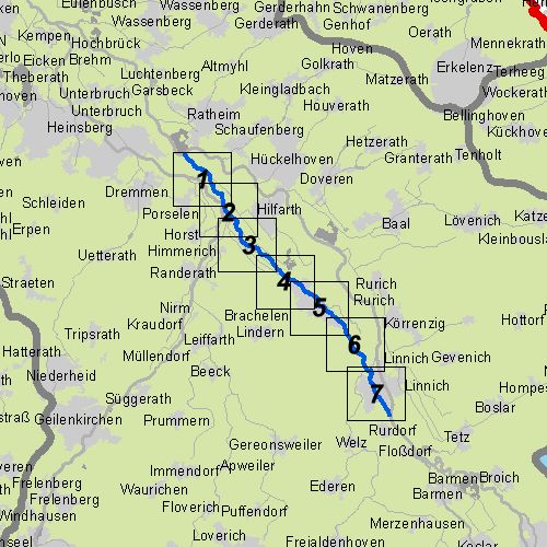 Überschwemmungsgebiet Linnicher Mühlenteich - Übersichtskarte 
