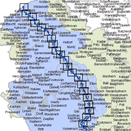 Überschwemmungsgebiet Rur - Karte 1