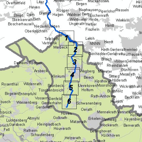 Überschwemmungsgebiet Schwalm - Übersichtsplan