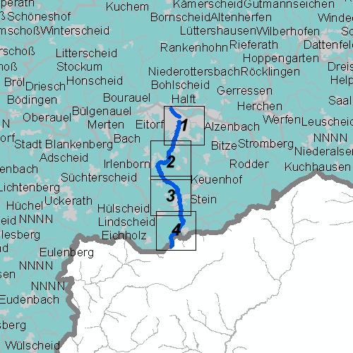 Überschwemmungsgebiet Eipbach - Übersichtskarte