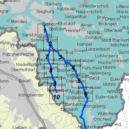 Überschwemmungsgebiet Pleisbach-Lauterbach - Übersichtskarte