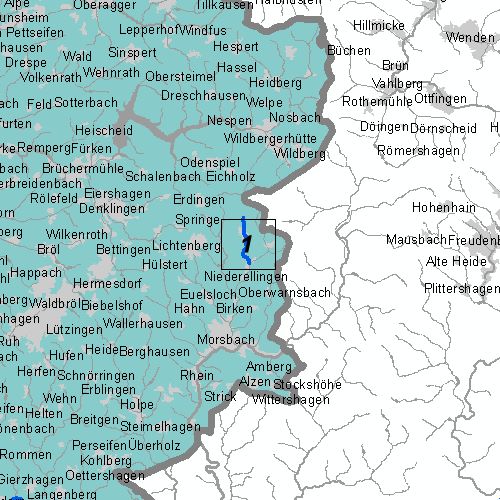 Überschwemmungsgebiet Wendeshagener Bach - Übersichtskarte